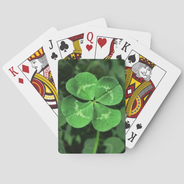 Lucky Four-Leaf-Clover Playing Cards (Back)