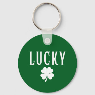 Lucky Four Leaf Clover St Patrick's  Keychain