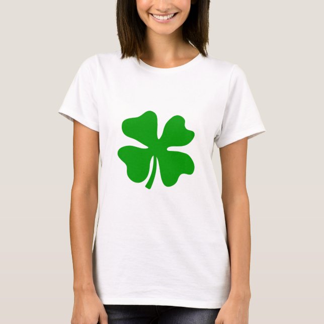 Lucky four leaf clover | St Patty's Day T-Shirt (Front)