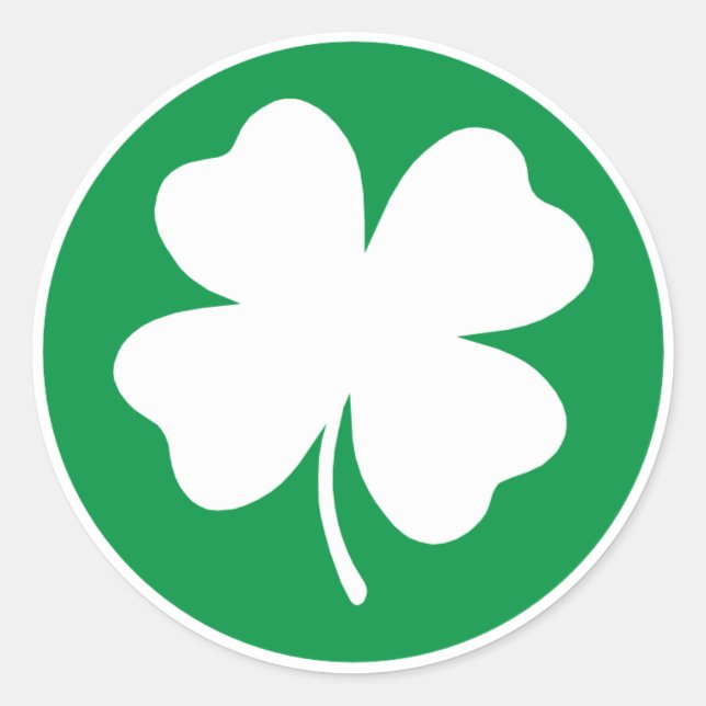 Lucky Four Leaf Clover Stickers (Front)