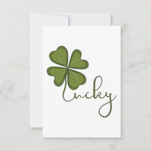 Lucky Four Leaf Clover Thank You Card