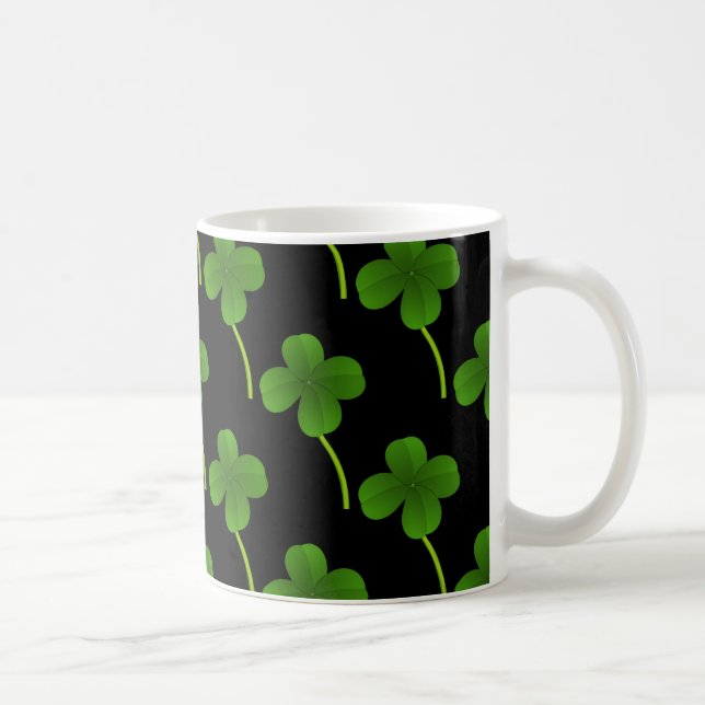 Lucky Four-Leaf Clovers Coffee Mug (Right)