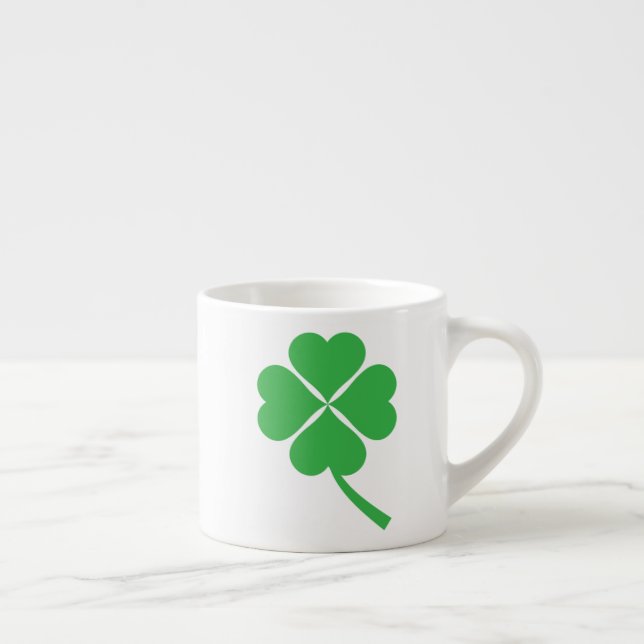 Lucky Four Leaf Shamrock Design-87906 Espresso Cup (Right)