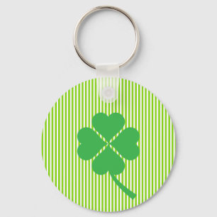 Lucky Four Leaf Shamrock Design-87906 Keychain