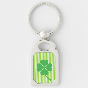 Lucky Four Leaf Shamrock Design-87906 Keychain