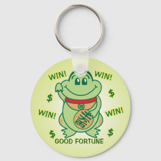 Lucky Frog Win! Keychain