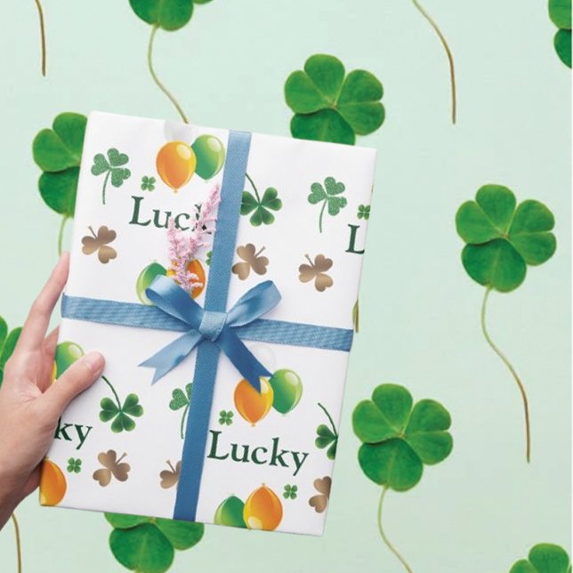  Lucky - Funny St. Patrick's Day Wrapping Paper (Creator Uploaded)