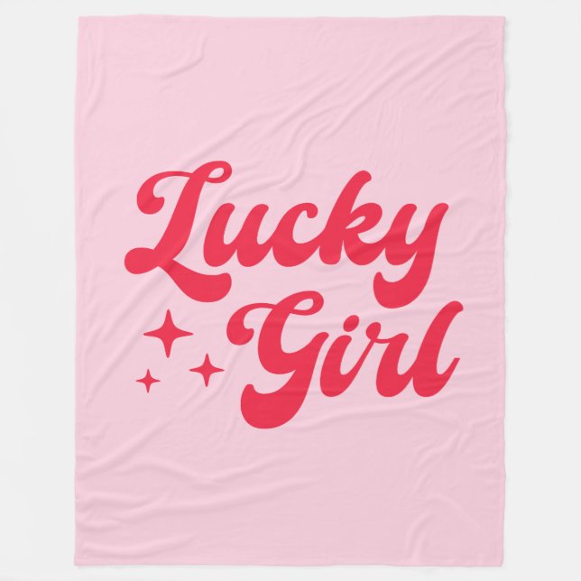 Lucky Girl Fleece Blanket (Front)