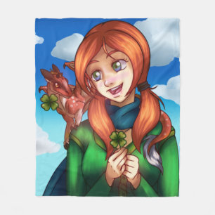 Lucky Girl  Fleece Blanket