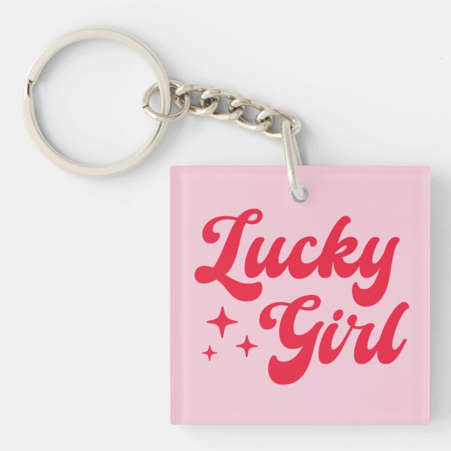 Lucky Girl Keychain (Front)