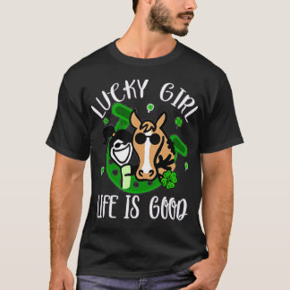 Lucky Girl Life Is Good, St Patrick's Day , Horse T-Shirt