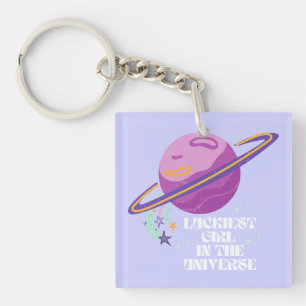 Lucky Girl, Luckiest Girl, Lucky, Affirmation Keychain