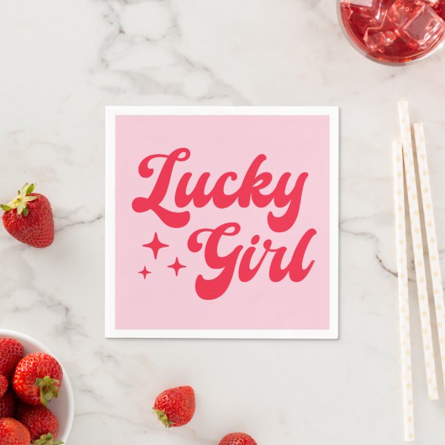 Lucky Girl Napkin (Insitu)