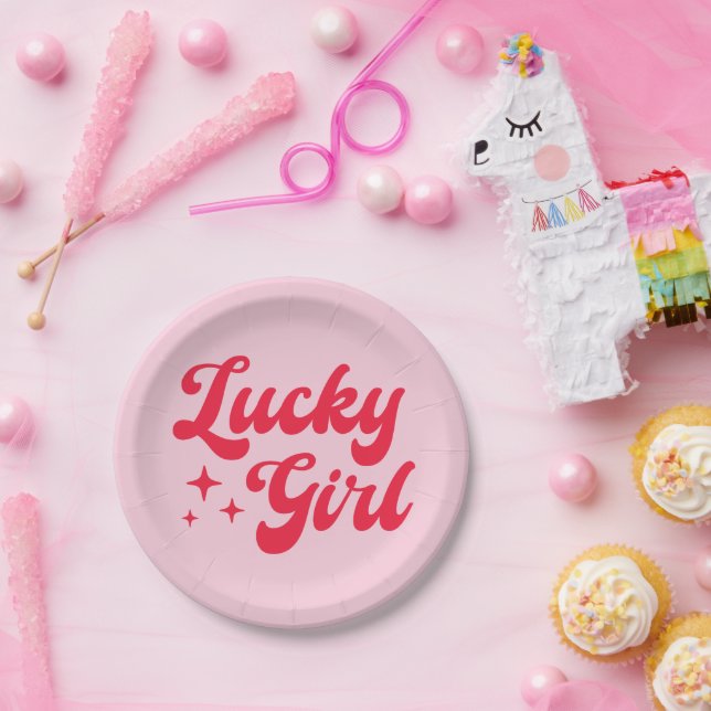 Lucky Girl Paper Plate (Party)