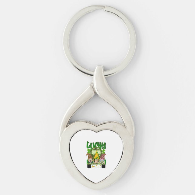 Lucky Gnomes St. Patrick's Day   Keychain (Front)