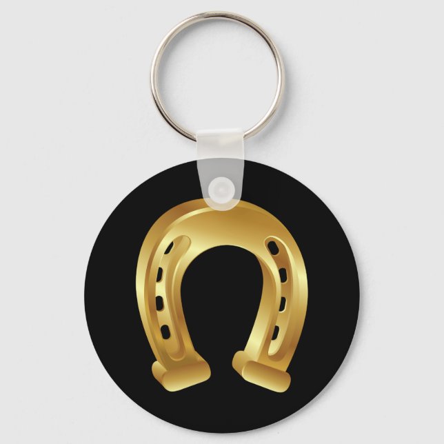 Lucky golden horseshoe keychain (Front)
