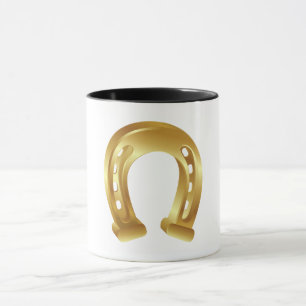 Lucky golden horseshoe mug
