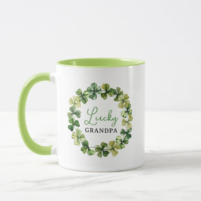 Lucky Grandpa Personalized Gift Mug (Left)