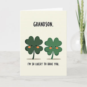 Lucky Grandson Love You Card