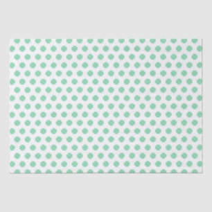 Lucky Green and White Clover Shamrock   Tissue Paper