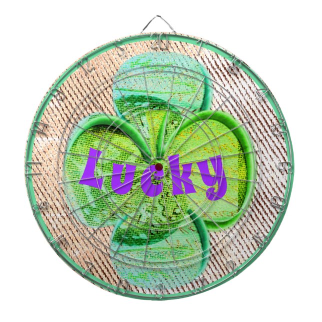 Lucky Green clover Dartboard (Front)