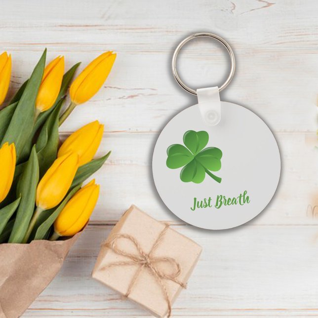 Lucky green clover keychain (Creator Uploaded)