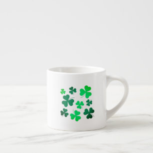 Lucky Green Clover Shamrock Ireland Irish Espresso Cup