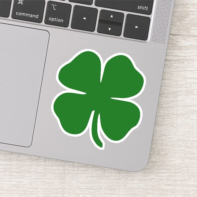 Lucky Green Four Leaf Clover Irish (Detail)