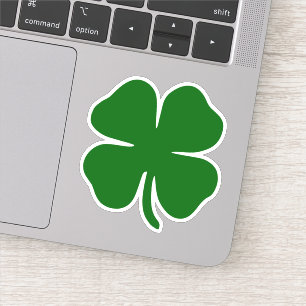 Lucky Green Four Leaf Clover Irish Vinyl Cut