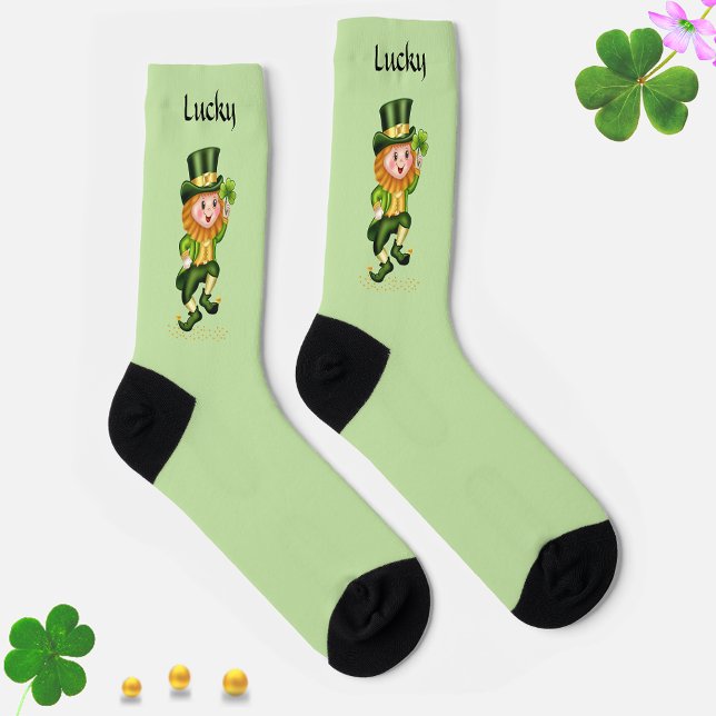 Lucky Green Gnome on Light Green Socks (Creator Uploaded)