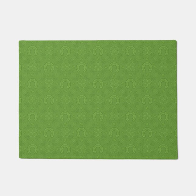 Lucky Green Icons Pattern Doormat (Front)