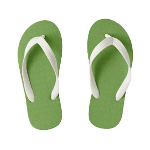 Lucky Green Icons Pattern Kid's Flip Flops