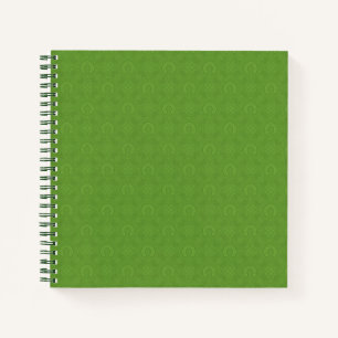 Lucky Green Icons Pattern Notebook