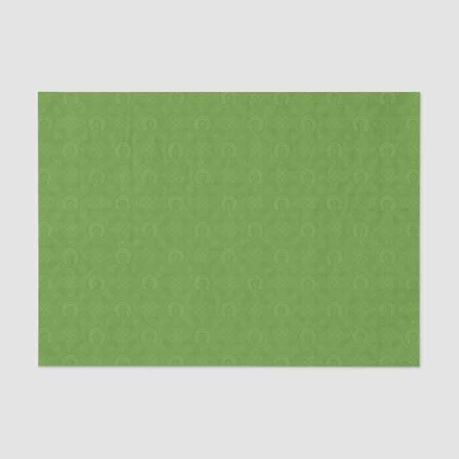 Lucky Green Icons Pattern Tissue Paper (Front)