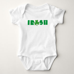Lucky Green Irish Shamrock Clover St Patrick's Day Baby Bodysuit