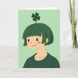 Lucky Green Portrait Card