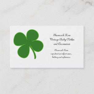 Lucky Green Shamrock Business Card