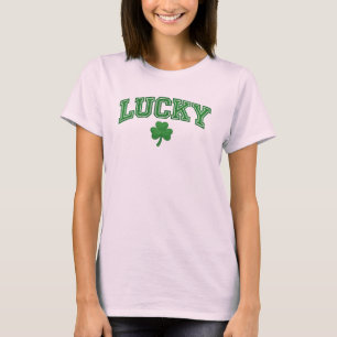 Lucky Green Shamrock Classic with Custom name T-Shirt