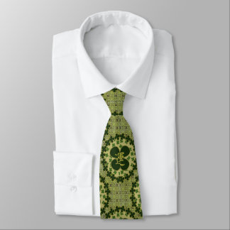Lucky Green Shamrock Pattern Tie