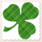 Lucky Green Shamrock Square Coasters