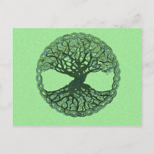 Lucky Green Tree of Life Postcard