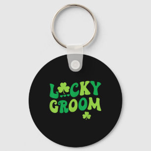 Lucky Groom Bride Couples Matching Wedding St Patr Keychain