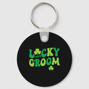 Lucky Groom Bride Couples Matching Wedding St Patr Keychain