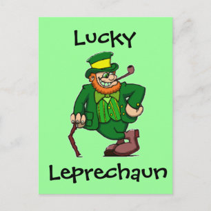 Lucky Happy Irish Leprechaun Postcard