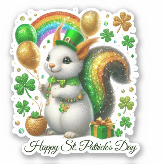 Lucky Happy St. Patrick’s Day Sticker (Front)