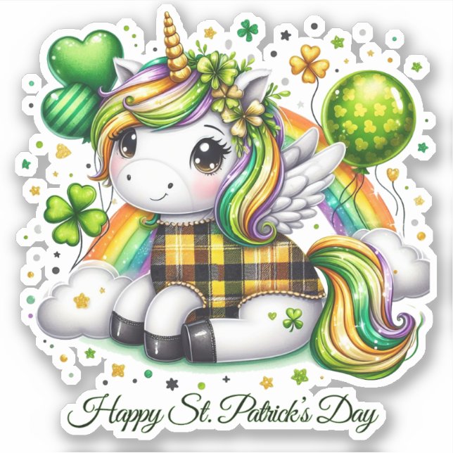 Lucky Happy St. Patrick’s Day Sticker (Front)