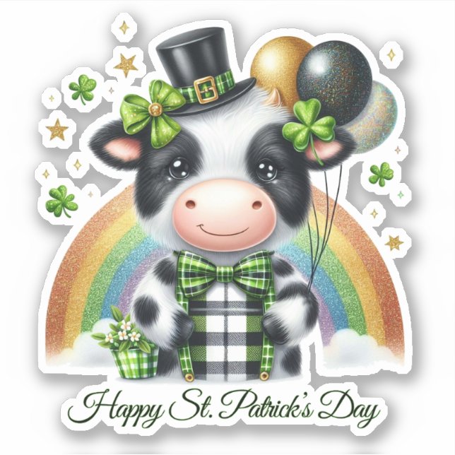 Lucky Happy St. Patrick’s Day Sticker (Front)
