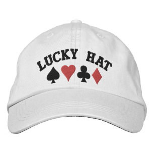 Lucky Hat Playing Card Suits Embroidered Baseball