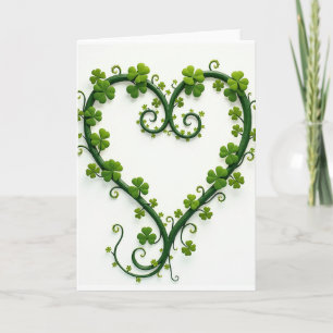 Lucky Heart Clover Vine Card