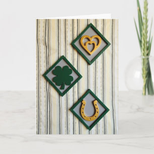 Lucky Hearts Shamrock Art Card